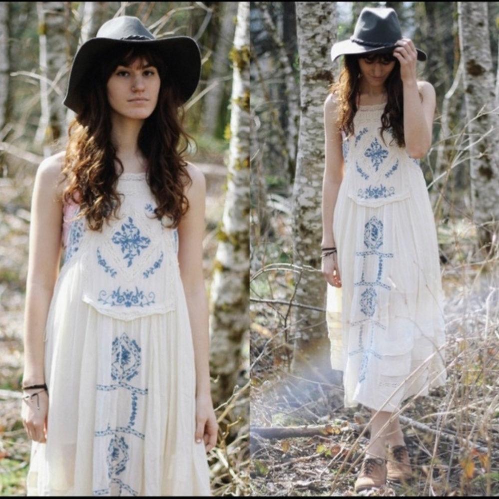 FREE PEOPLE diamonds in the sky midi dress